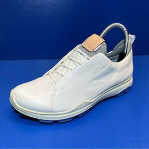 ECCO Womens BIOM Hybrid 3 Spikeless Golf Shoes in White 6